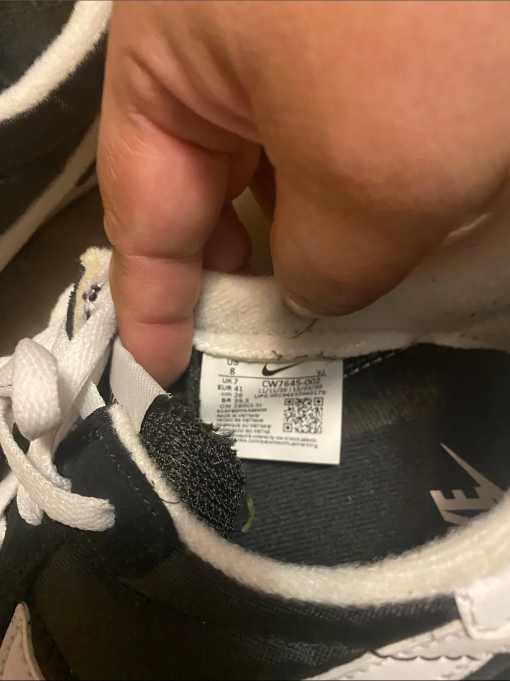 Nike Men’s Black and White Athletic Sneakers
